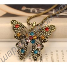 Подвеска Vintage crystal Accent Butterfly